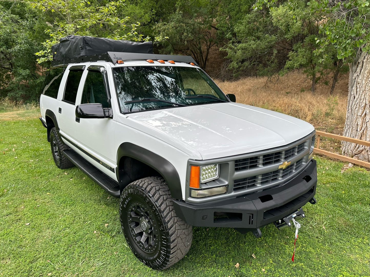 1992-1999 CHEVY | GMC SUBURBAN TAHOE YUKON FRONT WINCH BUMPER BY CHASSIS UNLIMITED 1500 2500