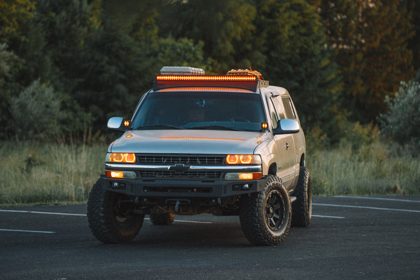 2000-2006 Chevy Suburban / Tahoe Front Winch Bumper Chassis Unlimted Baseline Overland Roof Rack