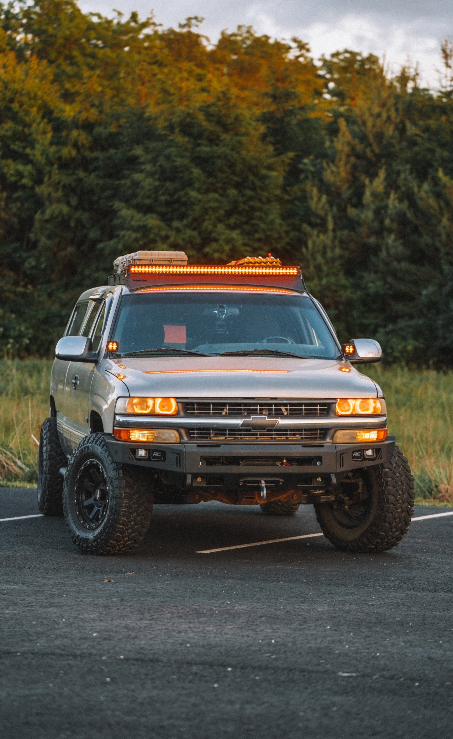 2000-2006 Chevy Suburban / Tahoe Front Winch Bumper Chassis Unlimted Baseline Overland Roof Rack