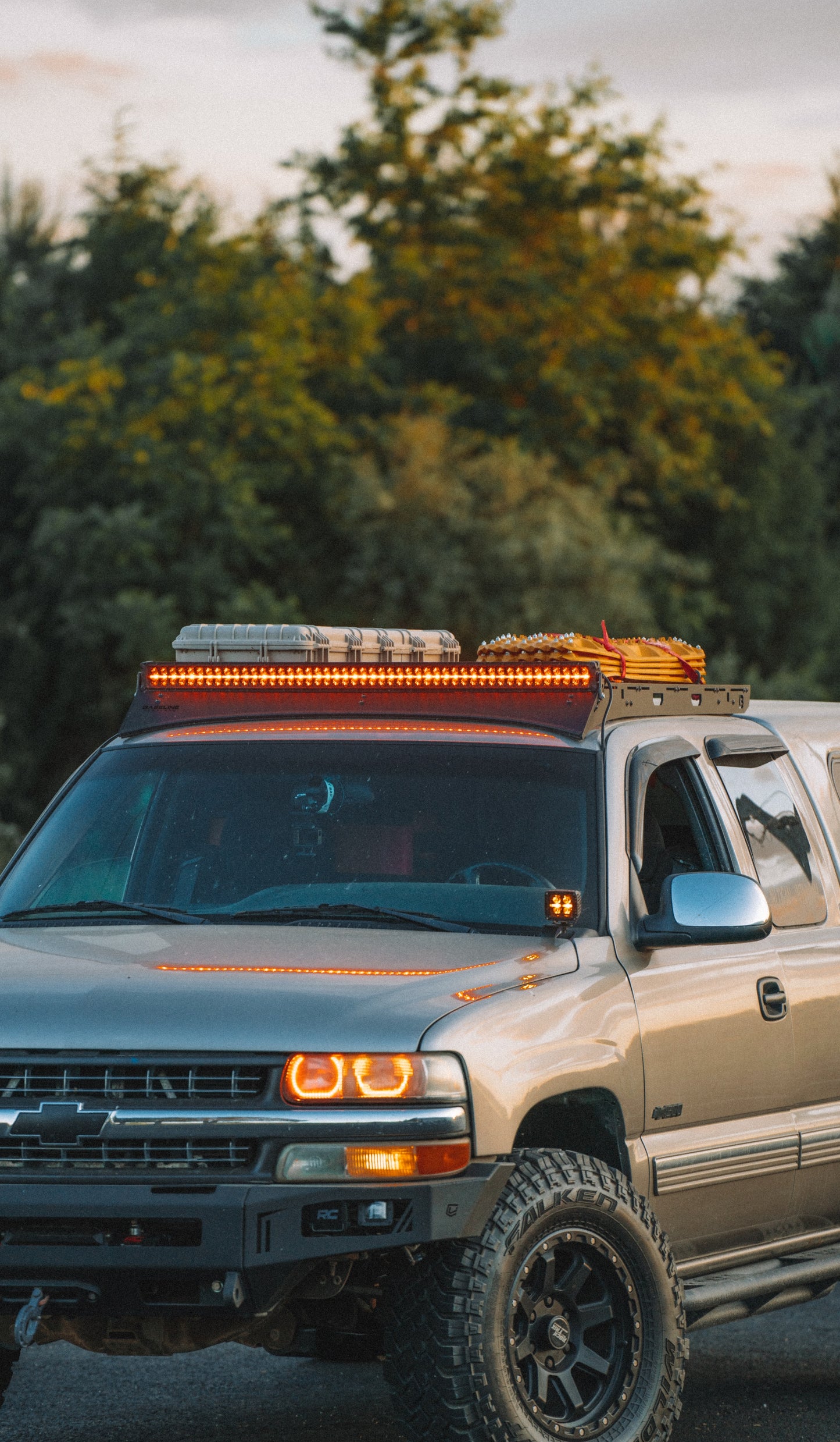 2000-2006 Chevy Suburban / Tahoe Front Winch Bumper Chassis Unlimted Baseline Overland Roof Rack