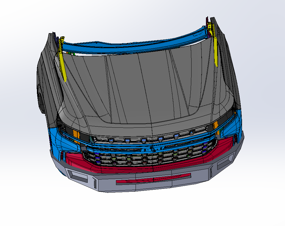 2021-2024 Chevy Tahoe and Suburban Octane Front Winch Bumper top view Baseline Overland