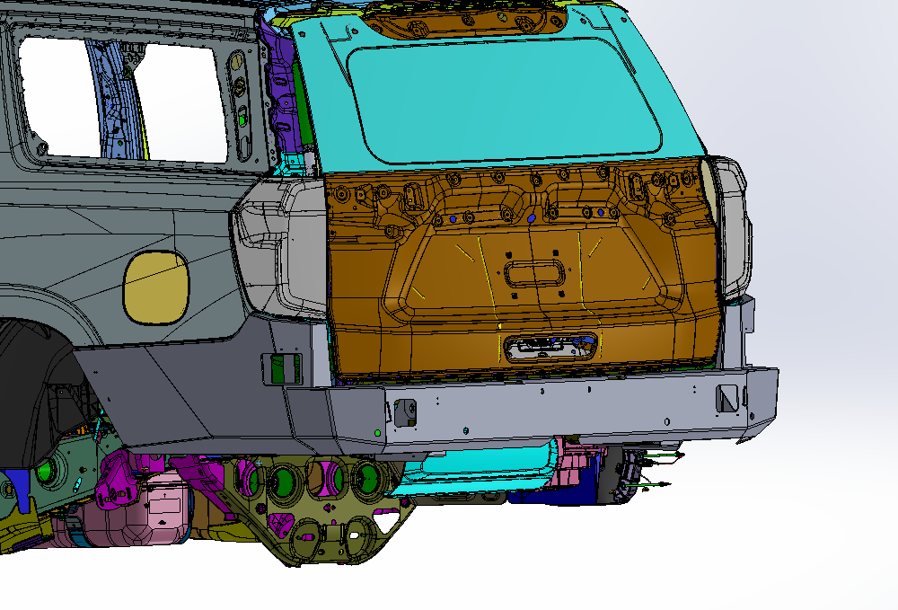 2021-2025 Chevy Suburban GMC Yukon XL High Clearance Rear Bumper