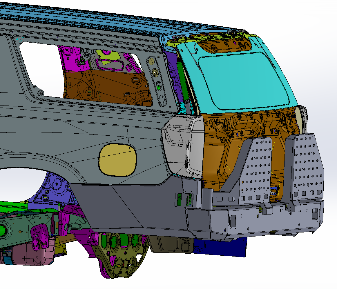 2021- Chevy Suburban Dual Swing Out Rear Bumper