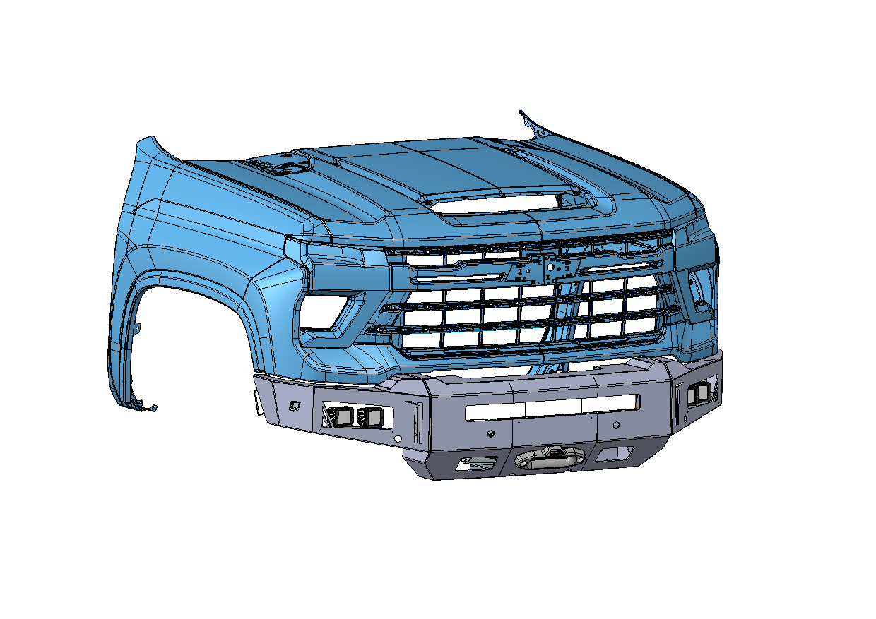 2024 Chevy Silverado 2500 Front Winch Bumper by Chassis Unlimited ZR2 SLT RST