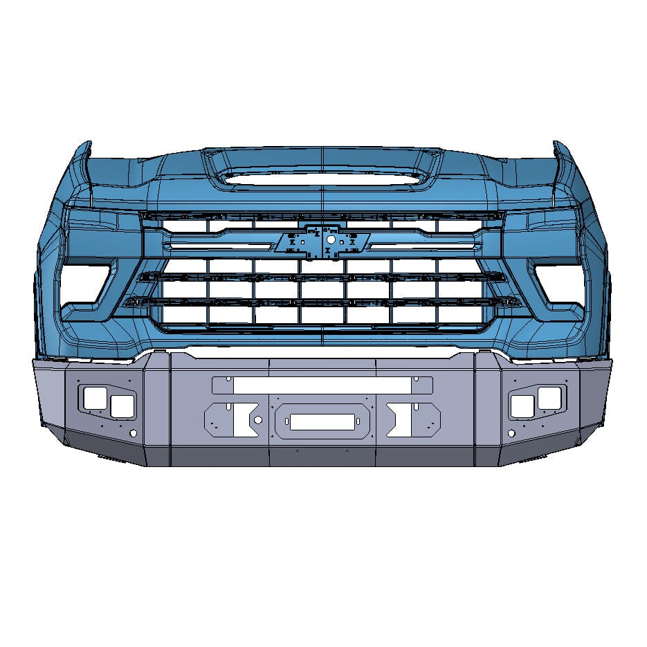 2024+ CHEVY SILVERADO 2500/3500 ATTITUDE FRONT WINCH BUMPER Chassis Unlimited Inc.