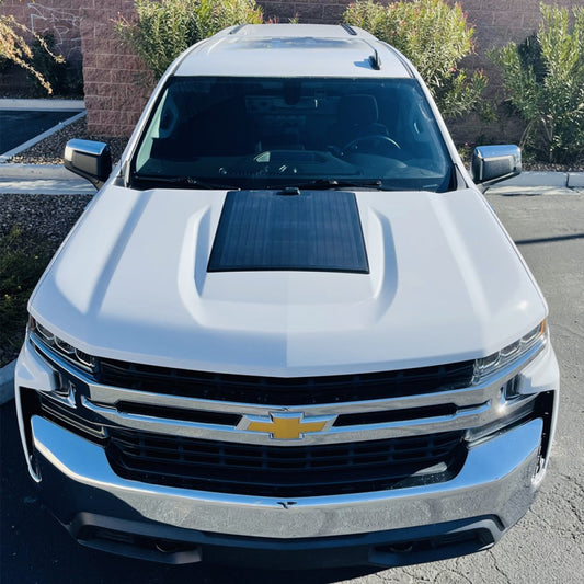 2019-2022 Chevrolet Silverado Lensun 55W Hood Solar Panel