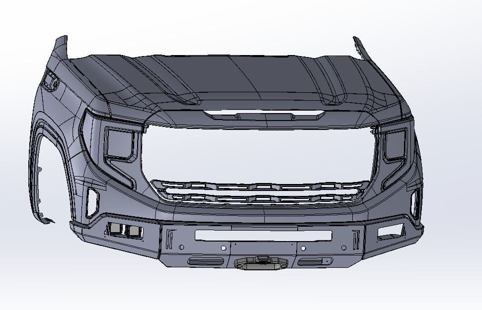 2022-2024 GMC Sierra 1500 WInch Bumper AT4 Octane Winch Bumper by Chassis Unlimited