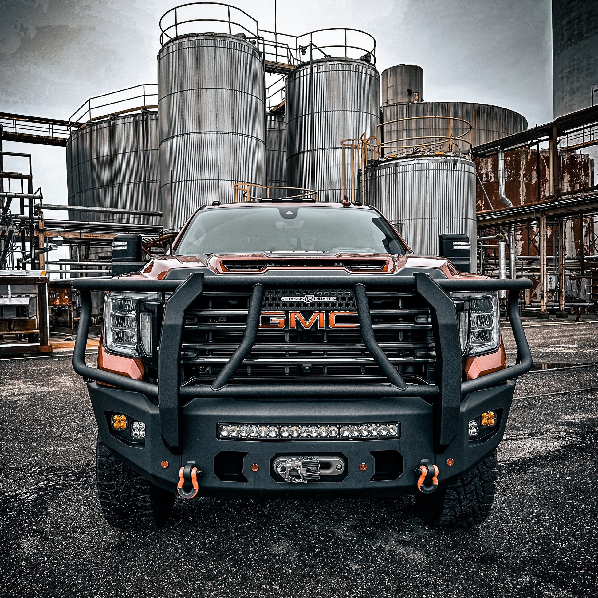 2020-2023 GMC SIERRA 2500/3500 ATTITUDE FRONT WINCH BUMPER W/ GUARD Chassis Unlimited Inc.