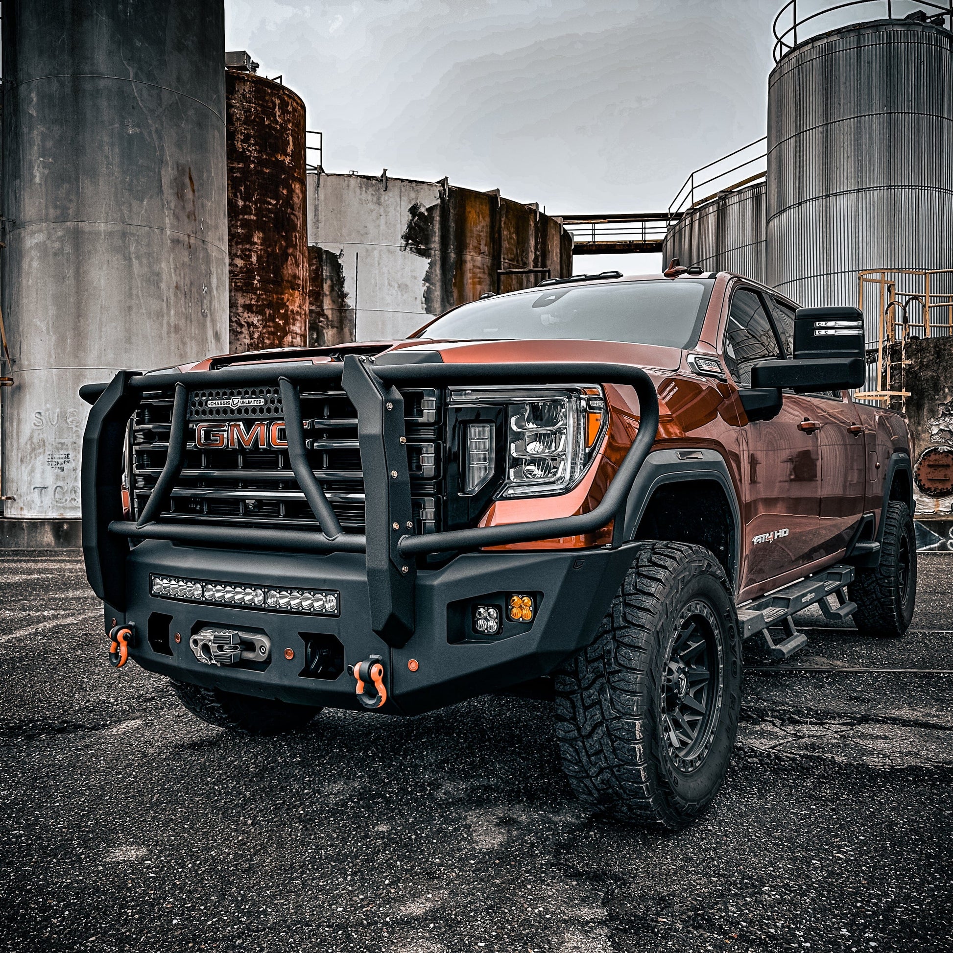 2020-2023 GMC SIERRA 2500/3500 ATTITUDE FRONT WINCH BUMPER W/ GUARD Chassis Unlimited Inc.