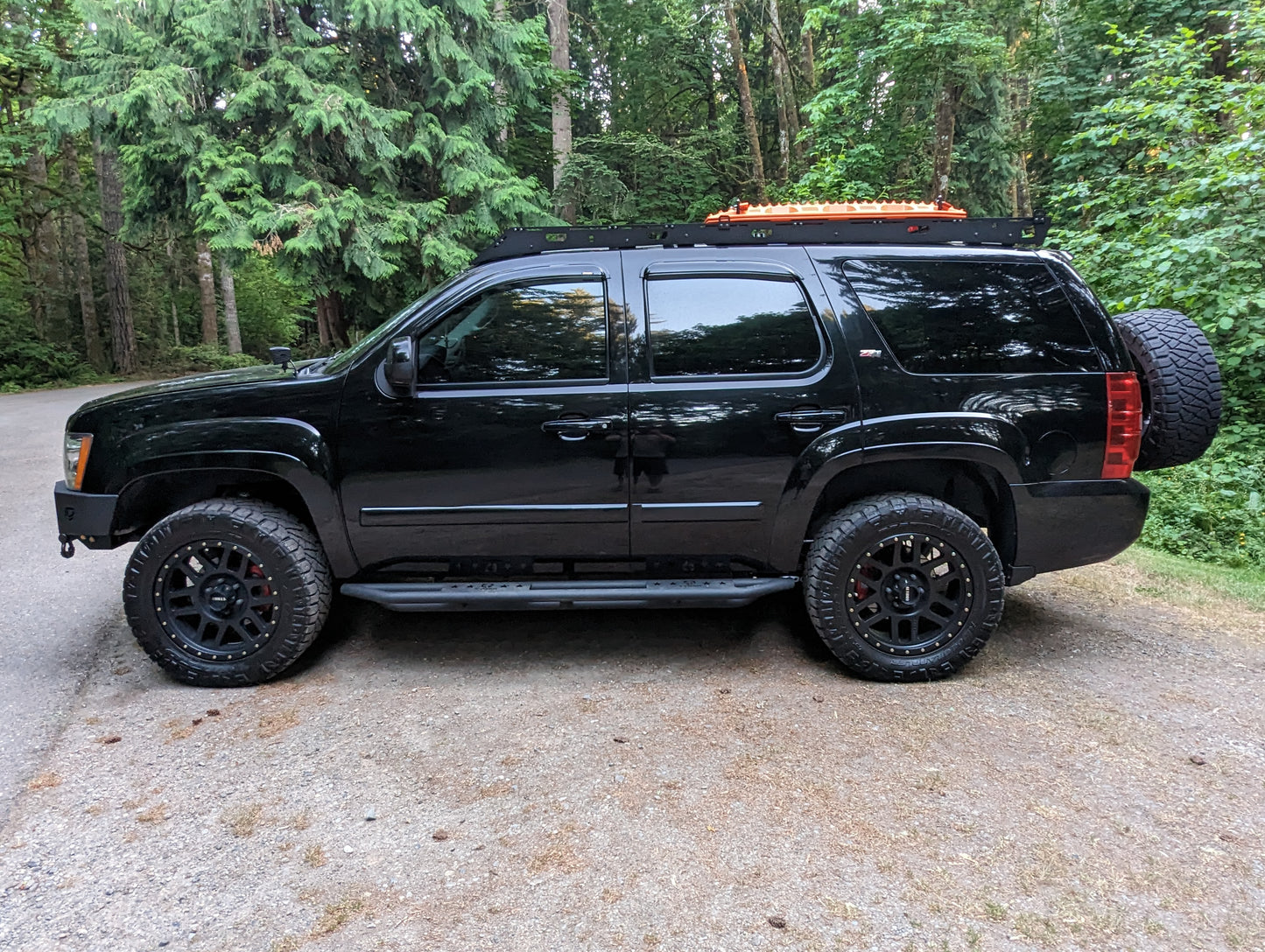 2007-2014 Chevy Tahoe Roof Rack Baseline Overland Black Tahoe Method Race Wheels