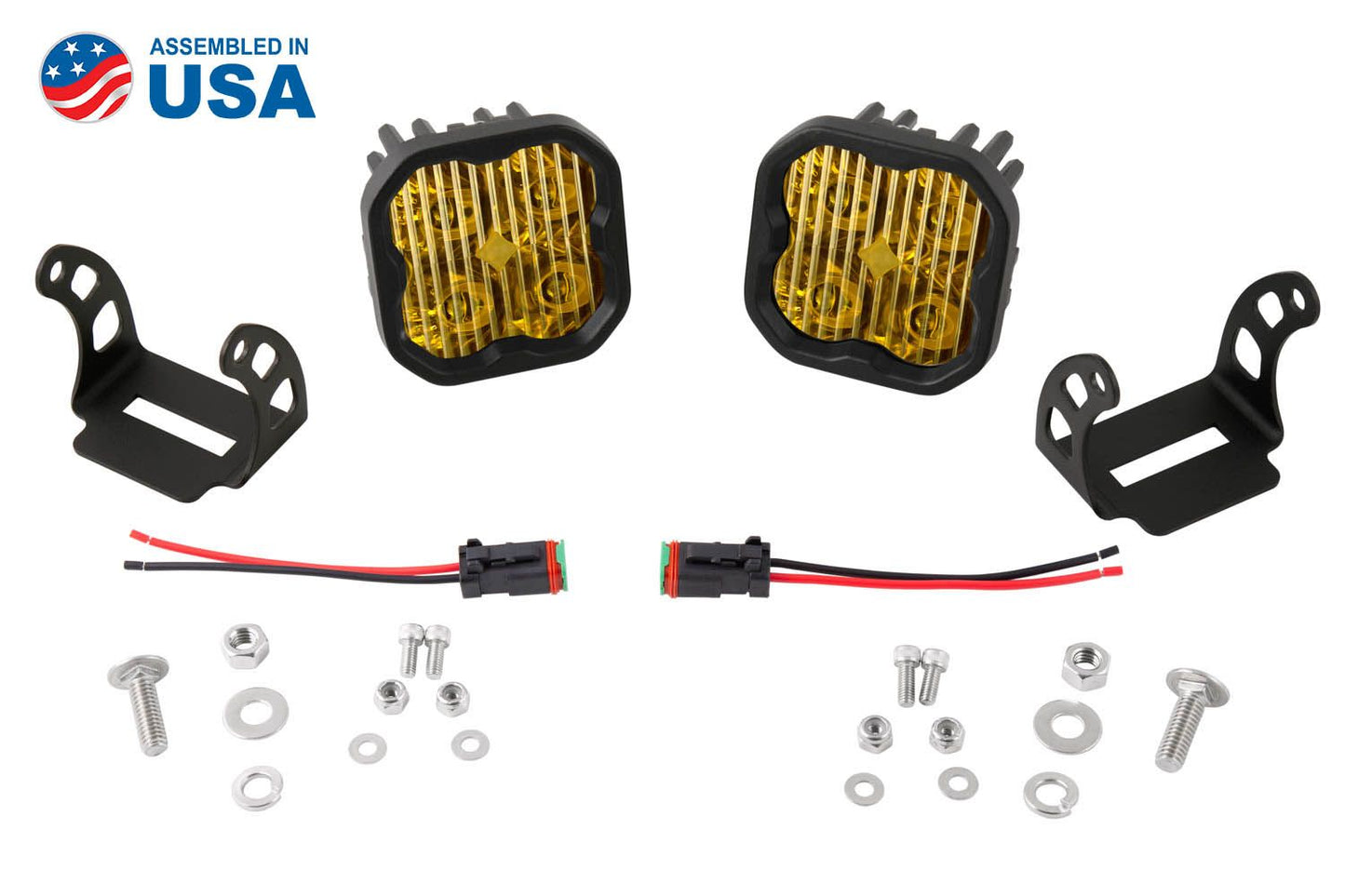 Diode Dynamics Stage Series 3" SAE Yellow Sport LED Pod (pair)