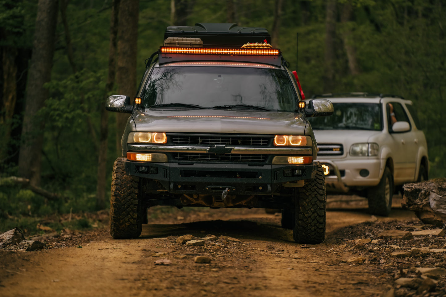 2000-2006 Chevy Suburban / Tahoe Front Winch Bumper Chassis Unlimted Baseline Overland Roof Rack