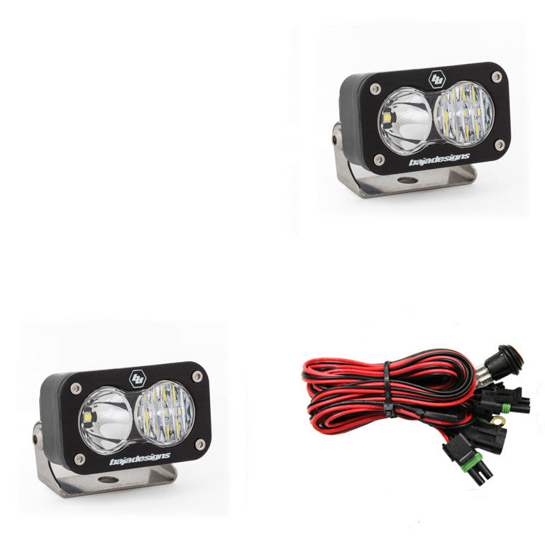 BAJA DESIGNS S2 SPORT BLACK LED AUXILIARY LIGHT POD PAIR