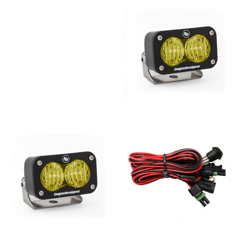 BAJA DESIGNS S2 SPORT BLACK LED AUXILIARY LIGHT POD PAIR