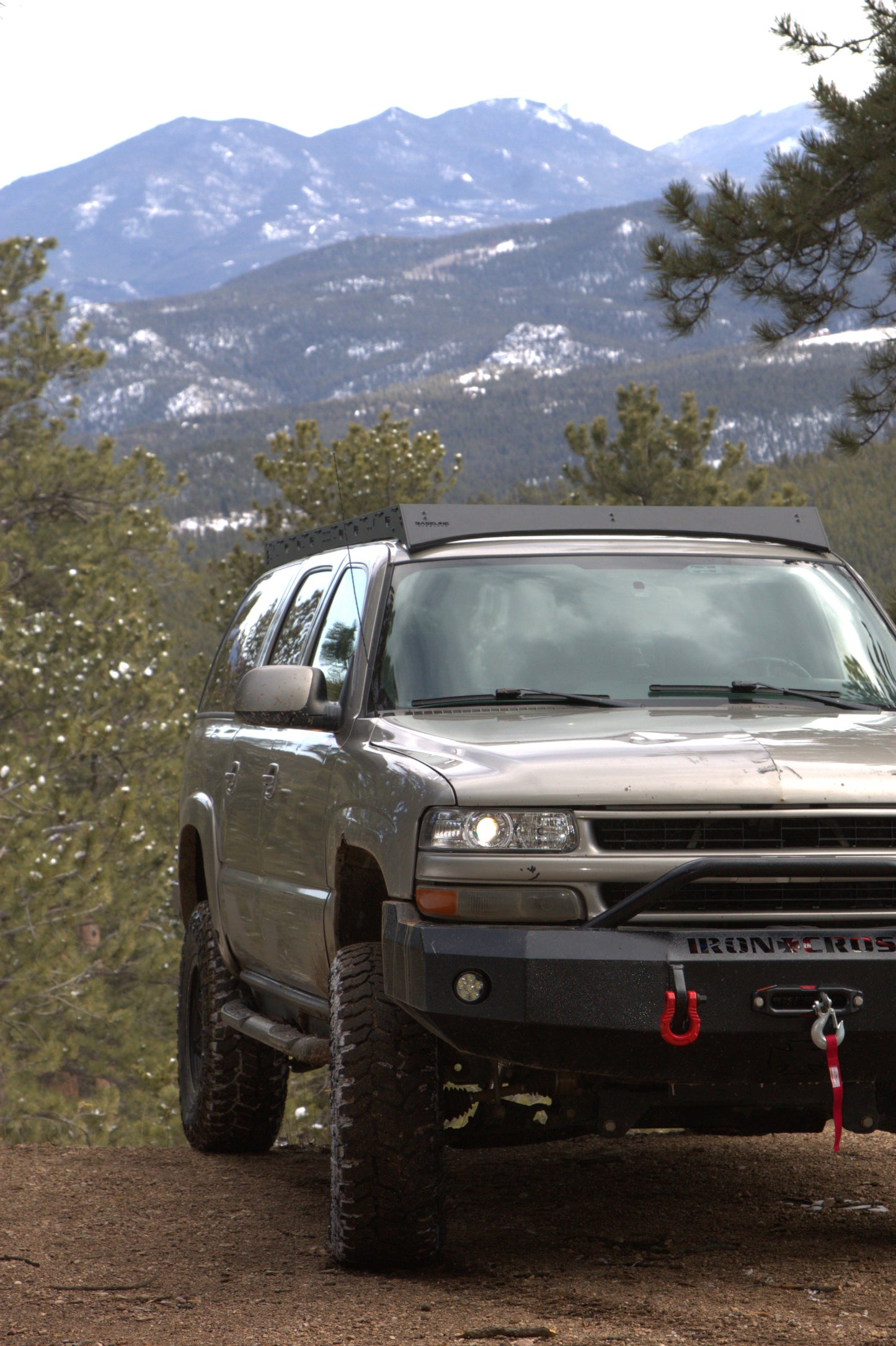 2000-2006 Chevy Suburban Roof Rack Baseline Overland Winch Bumper