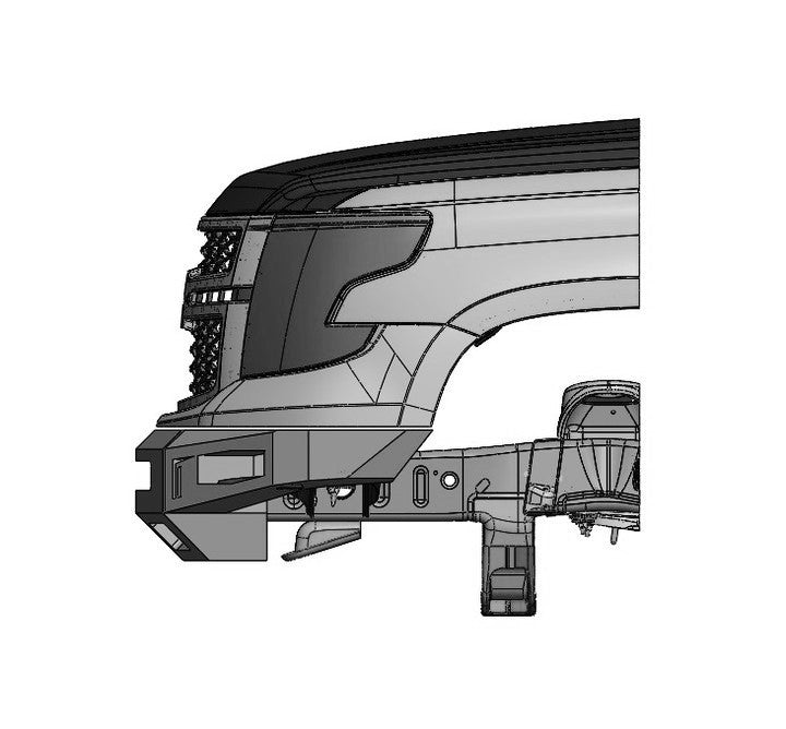 Baseline Overland 2015-2020 Low Profile Tahoe or Suburban Front Winch Bumper by Chassis Unlimited