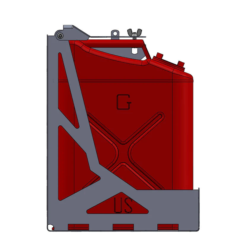 Dual Fuel /Water Can Mount Fits Swing-Out Bumpers