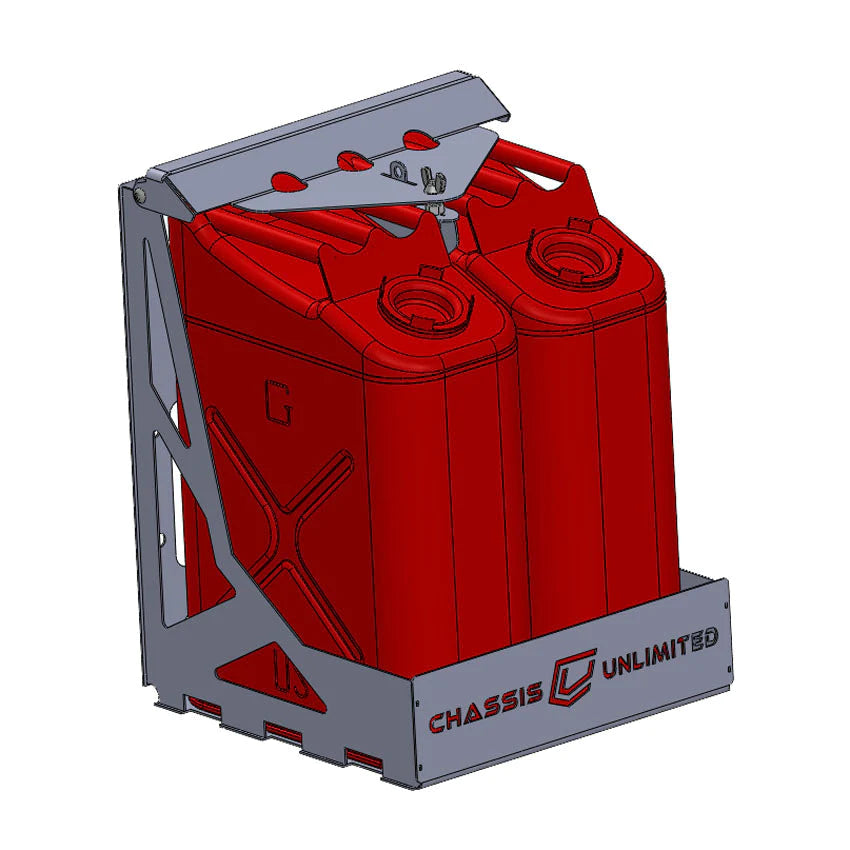 Dual Fuel /Water Can Mount Fits Swing-Out Bumpers