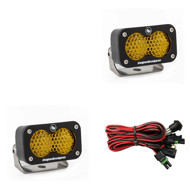 BAJA DESIGNS S2 SPORT BLACK LED AUXILIARY LIGHT POD PAIR