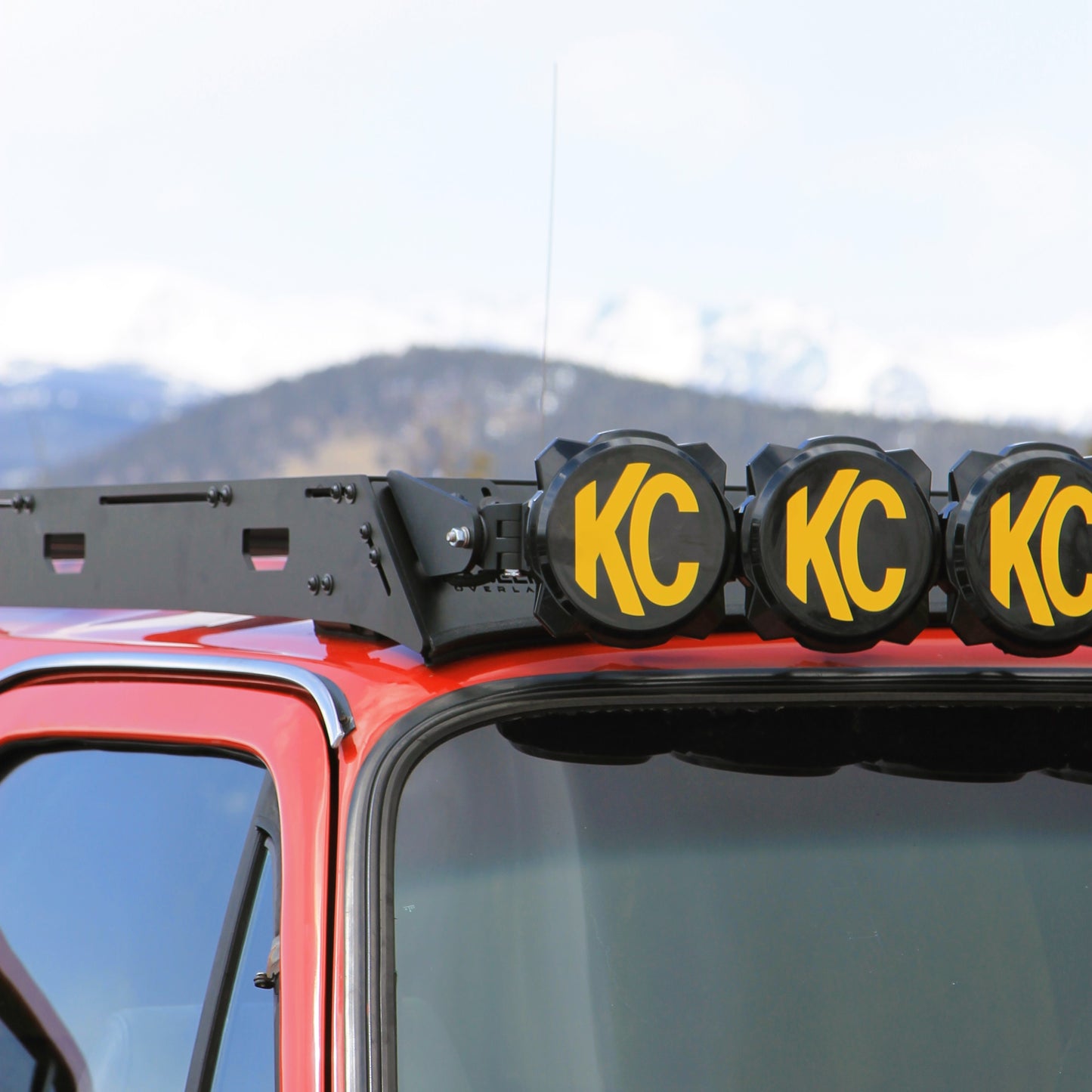 KC Hilites Gravity Pro Light Bar on Baseline Overland Roof Rack