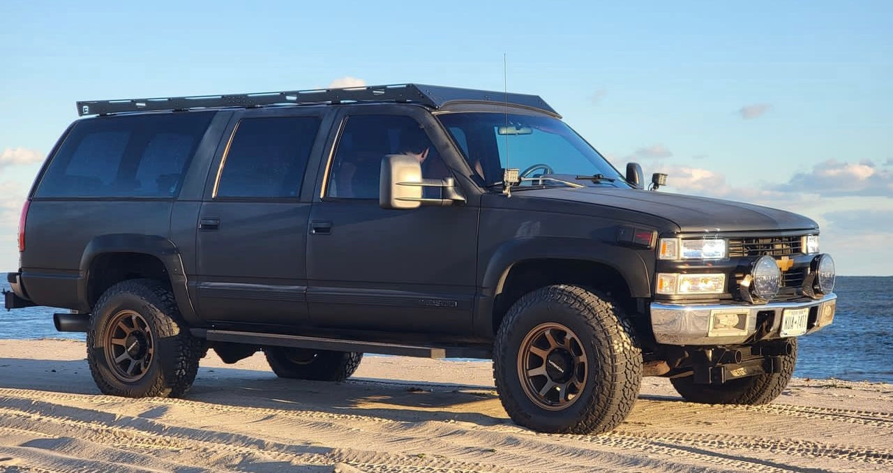 1992-1999 Suburban roof rack from Baseline Overland.