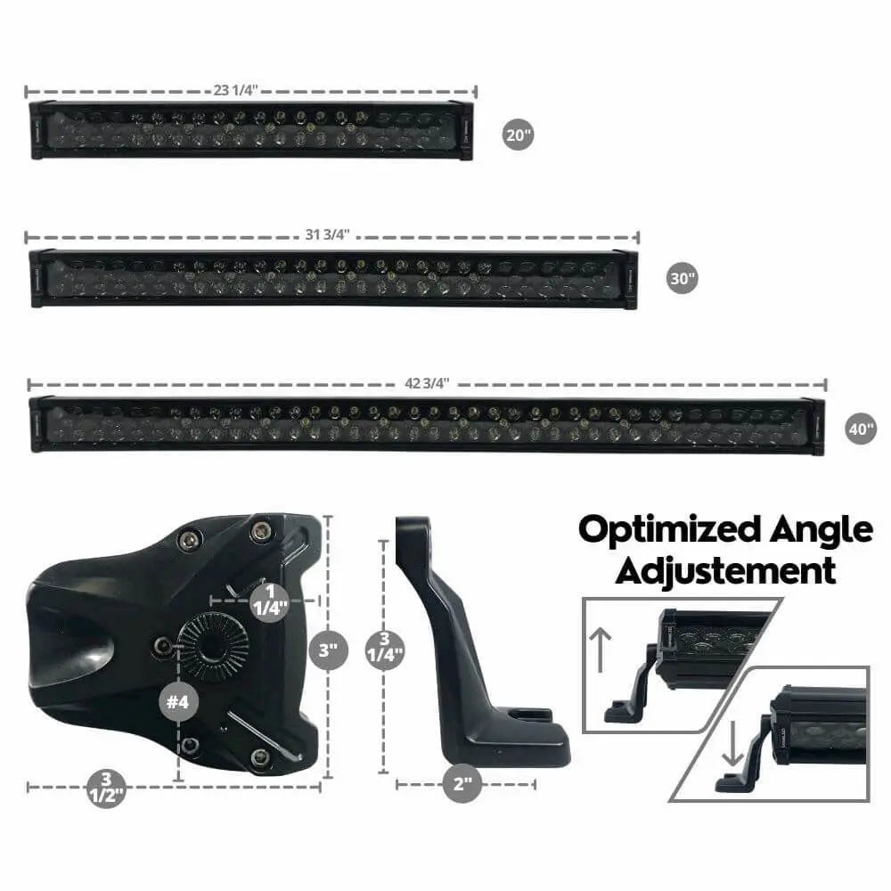 Extreme Stealth Dual Row Series LED Light Bars (All Sizes) with plug and play harness