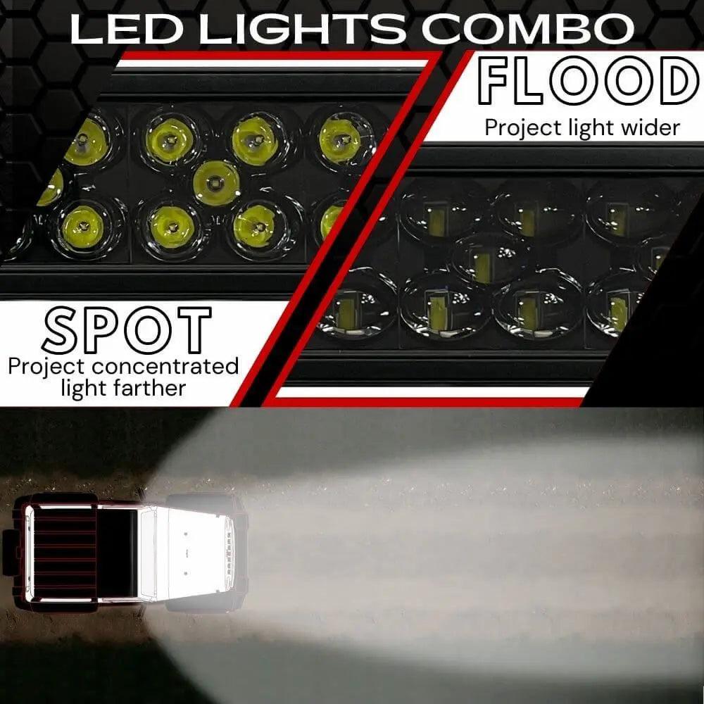 Extreme Stealth Dual Row Series LED Light Bars (All Sizes) with plug and play harness