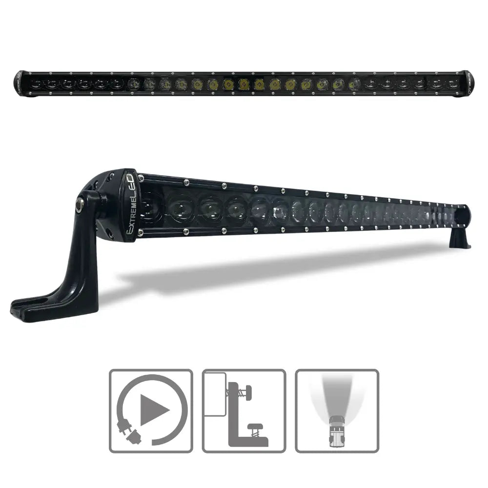 Extreme Stealth Single Row LED Light Bars (All Sizes) with plug and play harness