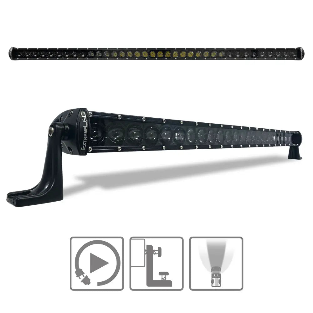 Extreme Stealth Single Row LED Light Bars (All Sizes) with plug and play harness