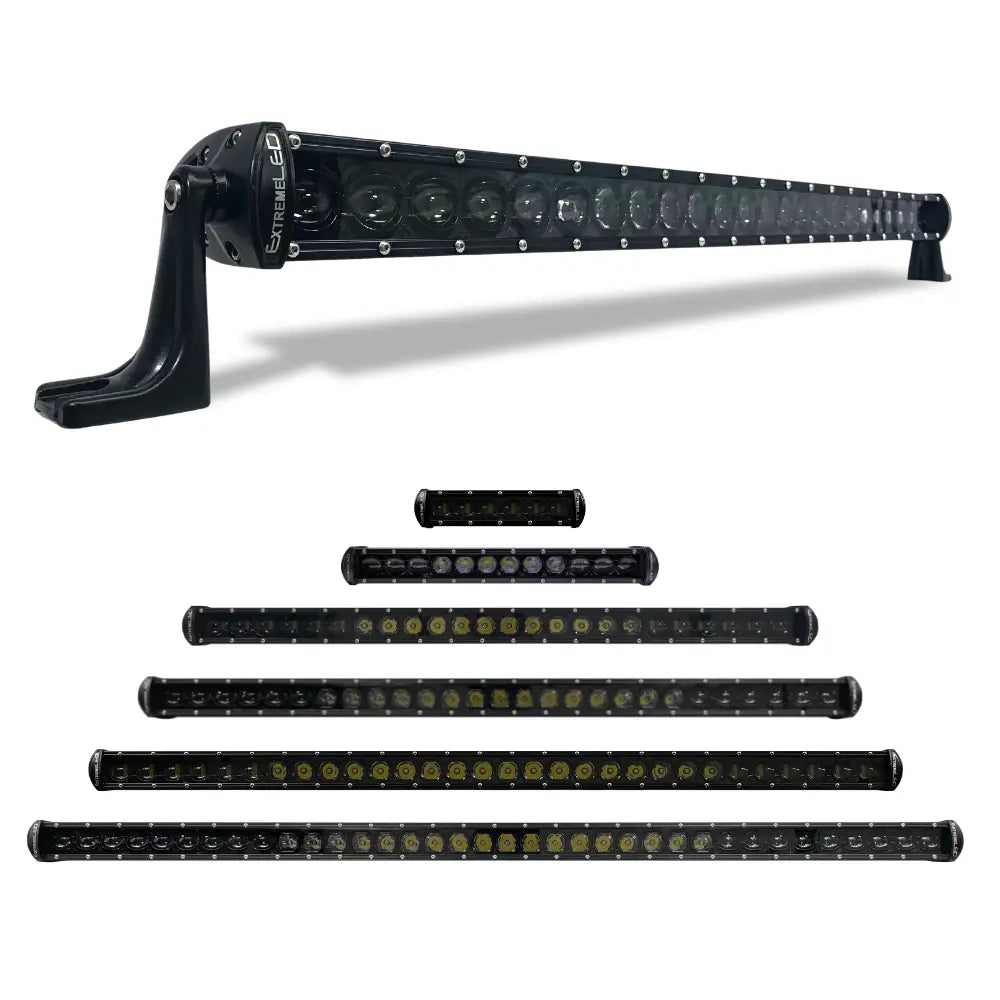 Extreme Stealth Single Row LED Light Bars (All Sizes) with plug and play harness