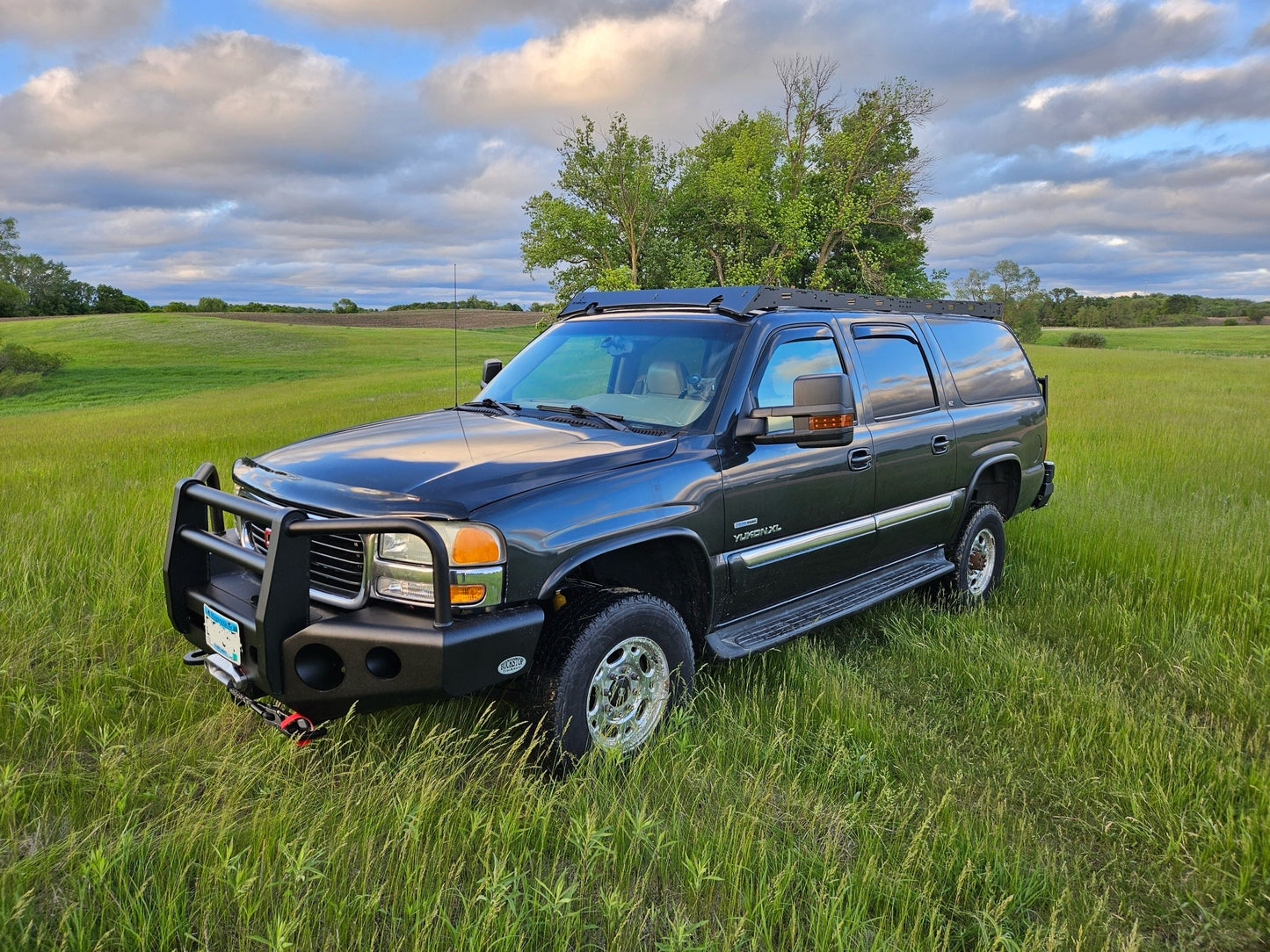 Suburban Yukon XL 2500 Aluminum Buckstop Winch Bumper Baseline Overland Roof Rack