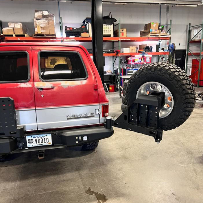 Square Body Suburban dual swing out rear bumper