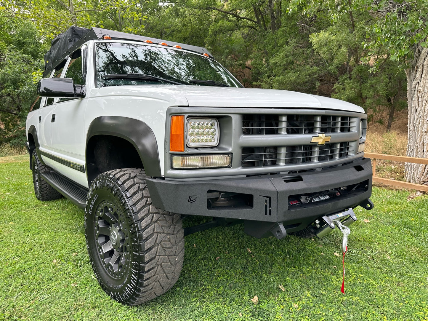 1992-1999 CHEVY | GMC SUBURBAN TAHOE YUKON FRONT WINCH BUMPER BY CHASSIS UNLIMITED 1500 2500