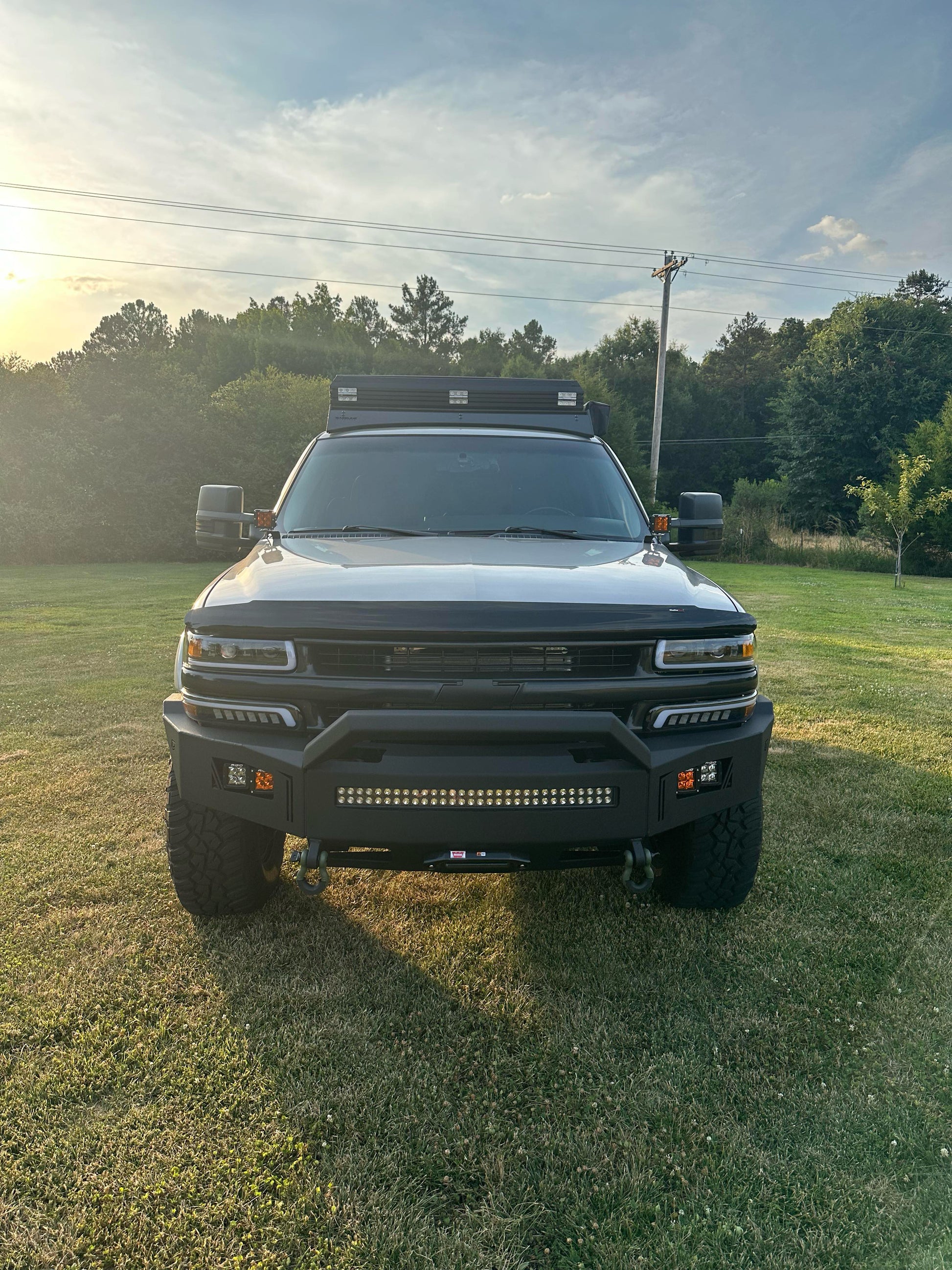 2000-2006 Chevy Suburban 2500 Octane Front Winch Bumper by Chassis Unlimted with optional stinger