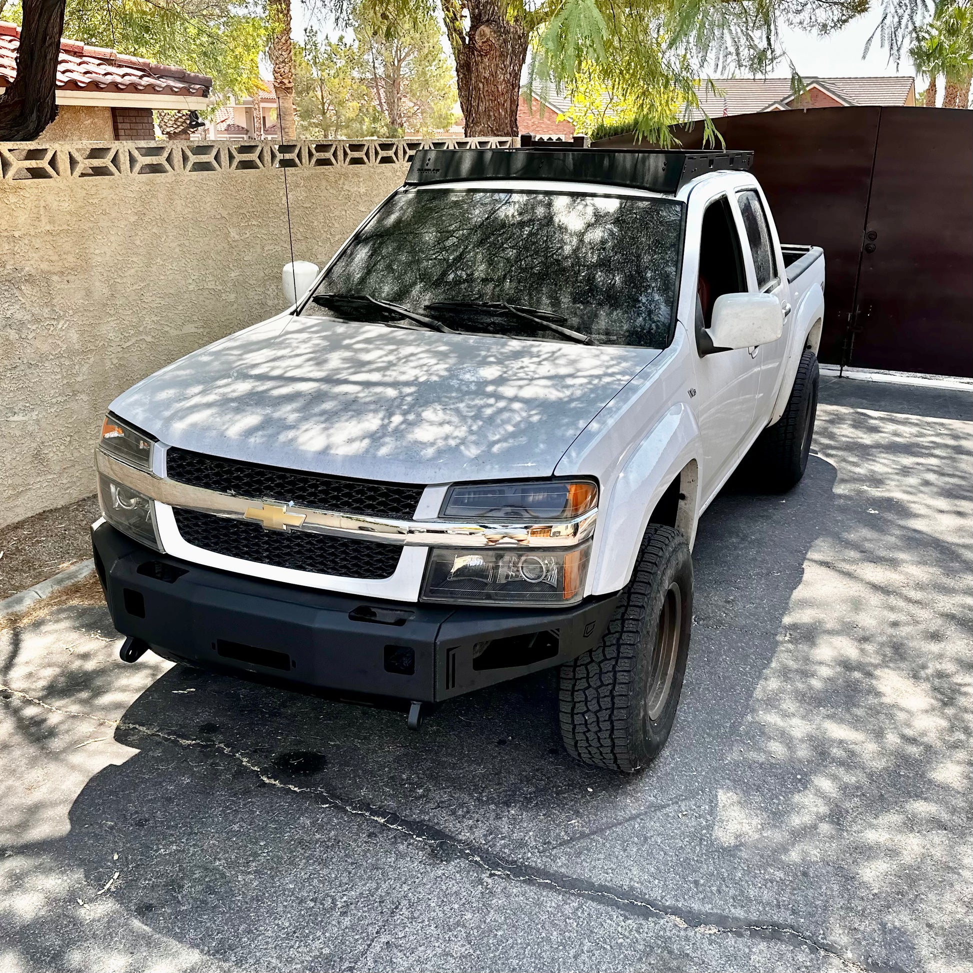 2004-2012 Chevy Colorado with Baseline Overland Roof Rack and Winch Bumper