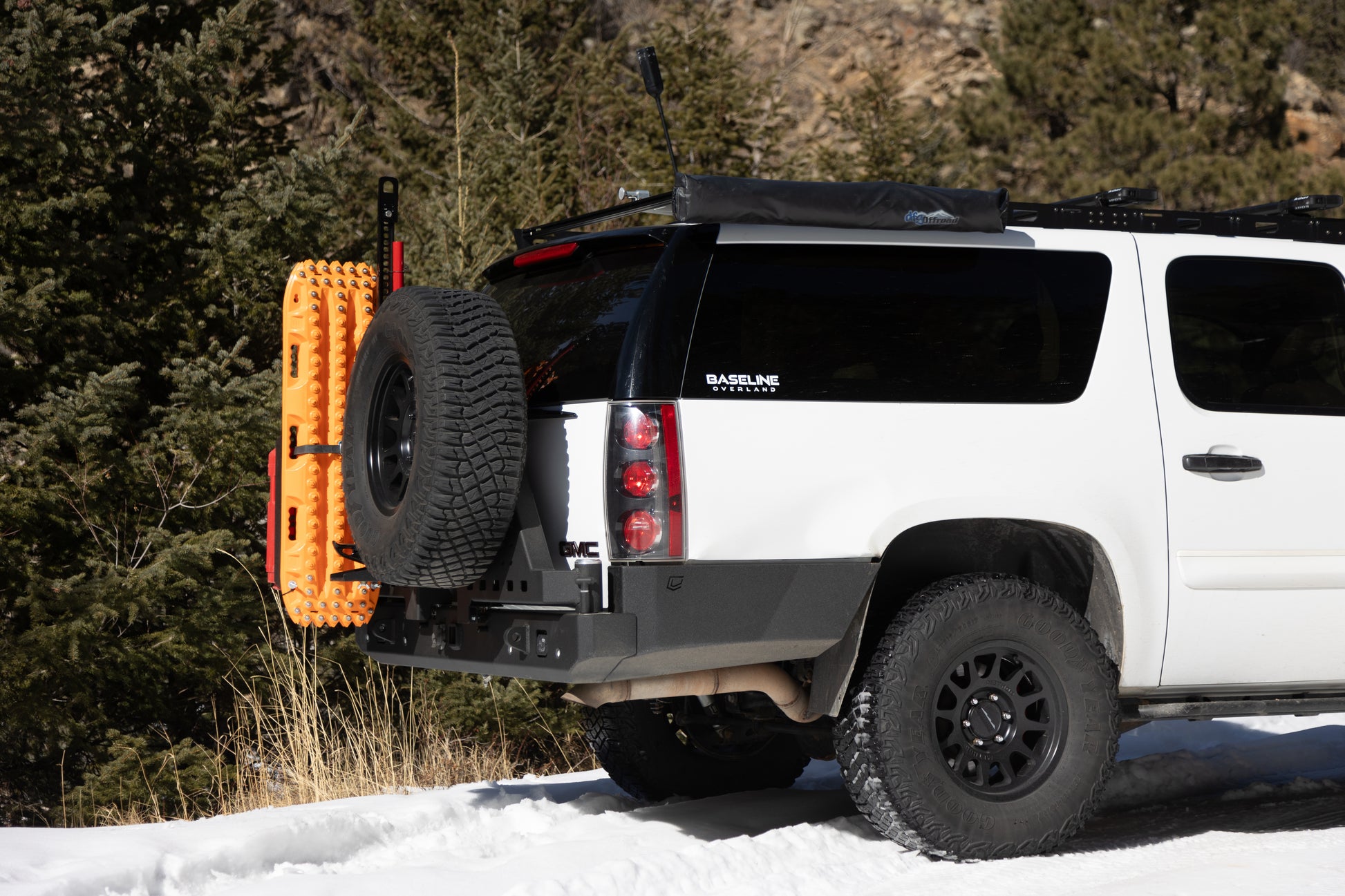 2015-2020 Chevy Suburban Dual Swing Out Rear Bumper by Chassis Unlimited Baseline Overland 