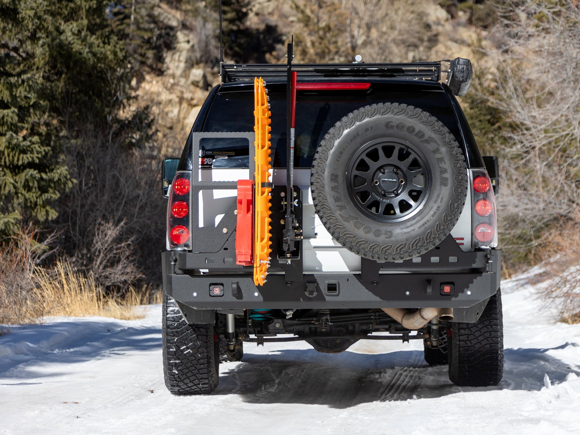 2007-2014 Chevy Suburban Dual Swing Out Bumper Baseline Overland Yukon XL by Chassis Unlimited.