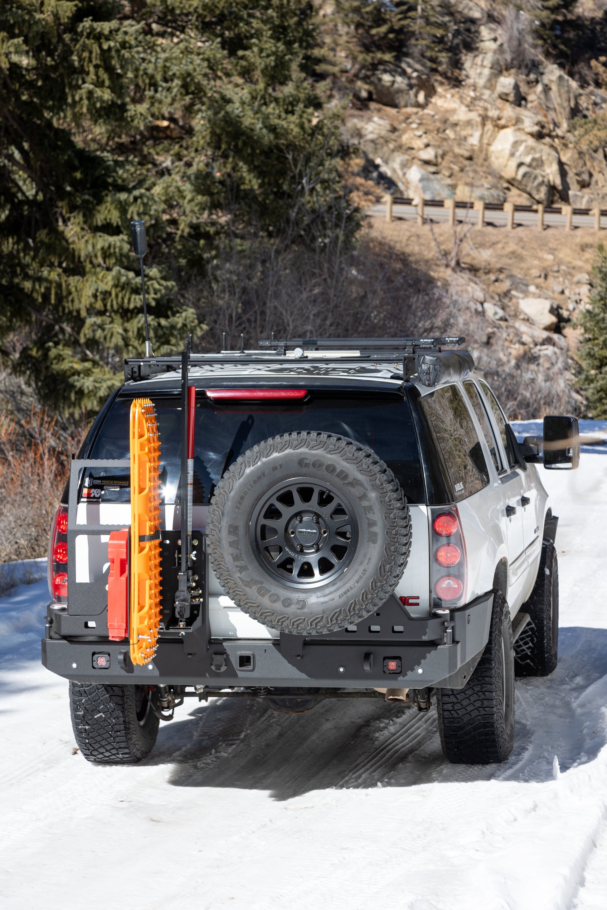 2007-2014 Chevy Suburban Dual Swing Out Bumper Baseline Overland Yukon XL by Chassis Unlimited.