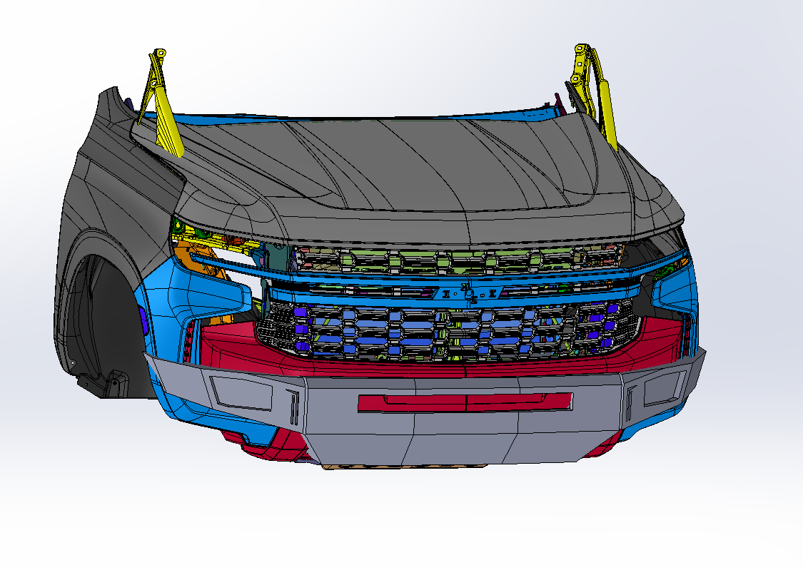 2021-2024 Chevy Tahoe and Suburban Octane Front Winch Bumper Baseline Overland showing clearance gains
