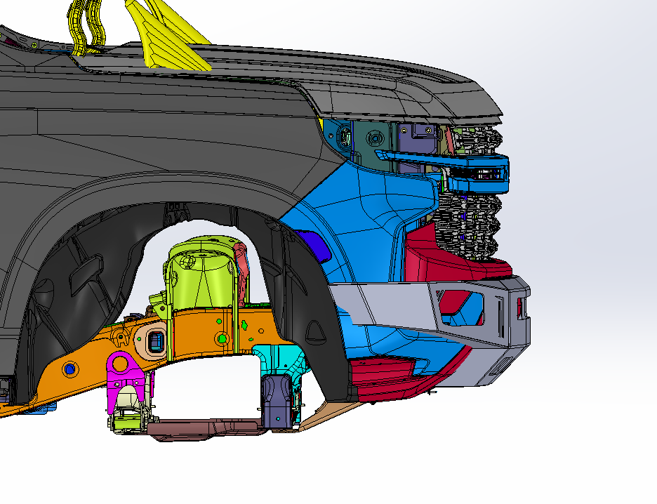 2021-2024 Chevy Tahoe and Suburban Octane Front Winch Bumper Baseline Overland showing clearance gained side view z71
