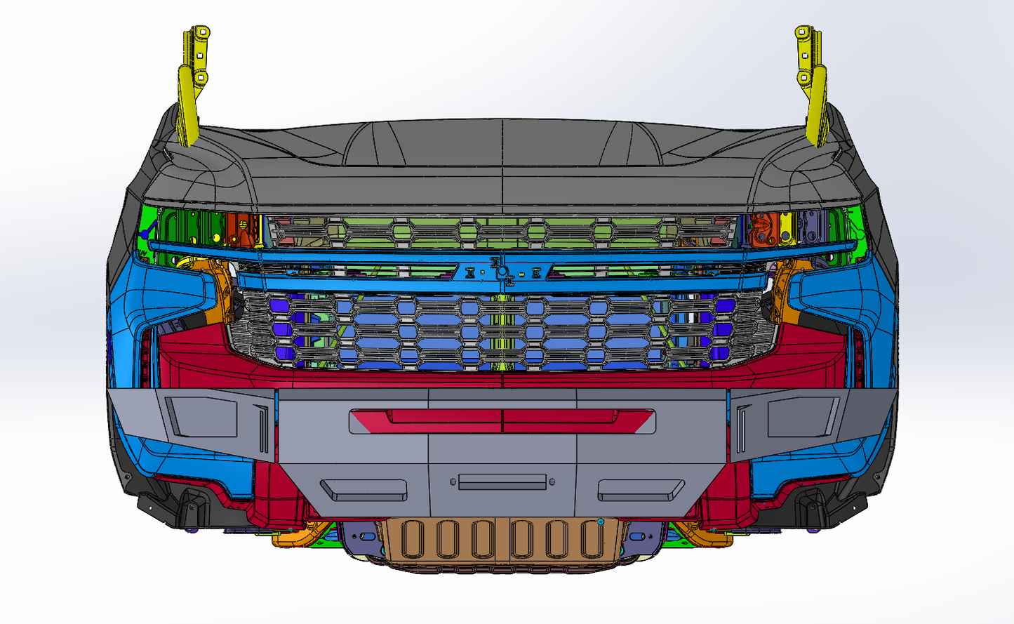 2021-2024 Chevy Tahoe and Suburban Octane Front Winch Bumper Baseline Overland showing clearance Z71
