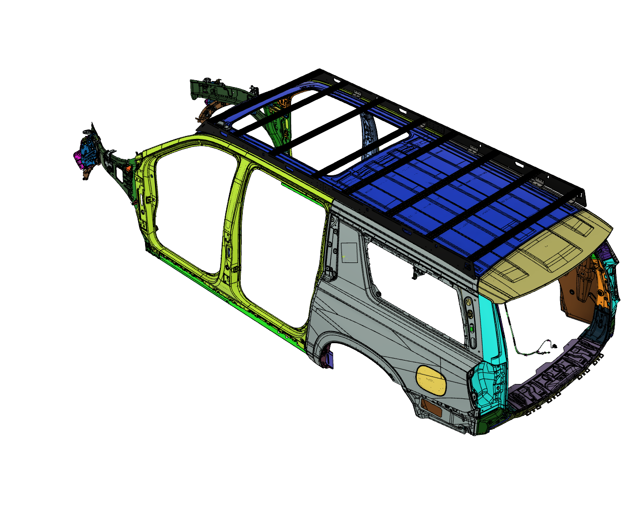 2021-2024 Chevy Suburban Roof Rack Baseline Overland back perspective