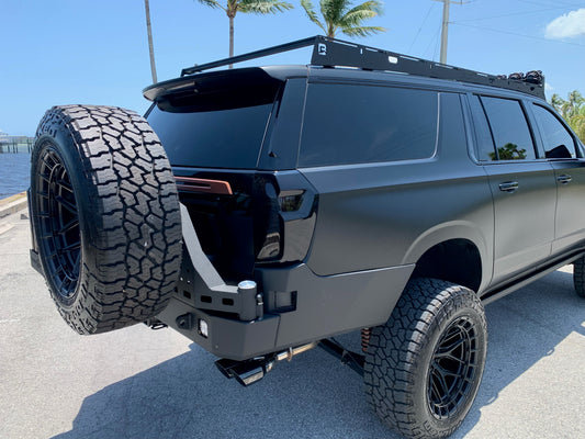 2021+ Chevy Suburban| GMC Yukon XL HIGH CLEARANCE DUAL SWING OUT REAR BUMPER