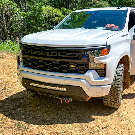 2024 Chevy Silverado 1500 Prolite Winch Bumper by Chassis Unlimited with Lightbar