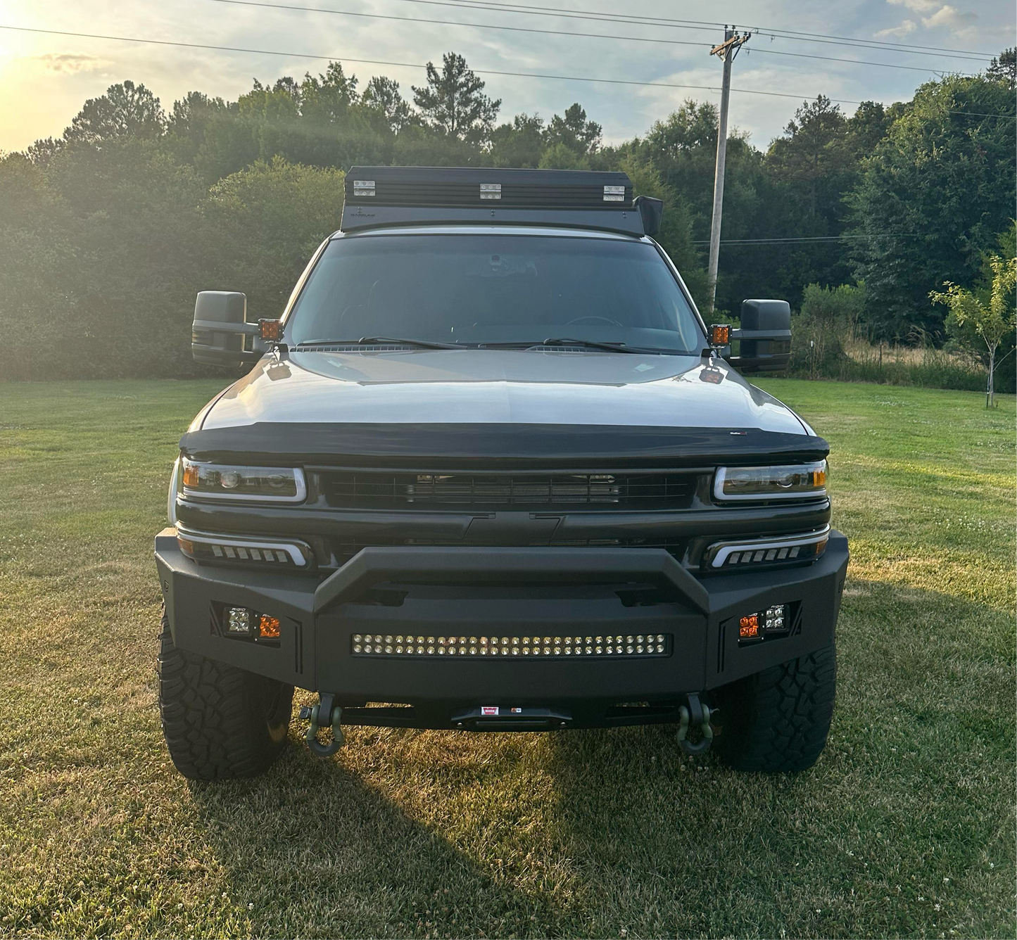 2000-2006 Chevy Suburban 2500 Octane Front Winch Bumper by Chassis Unlimted with optional stinger