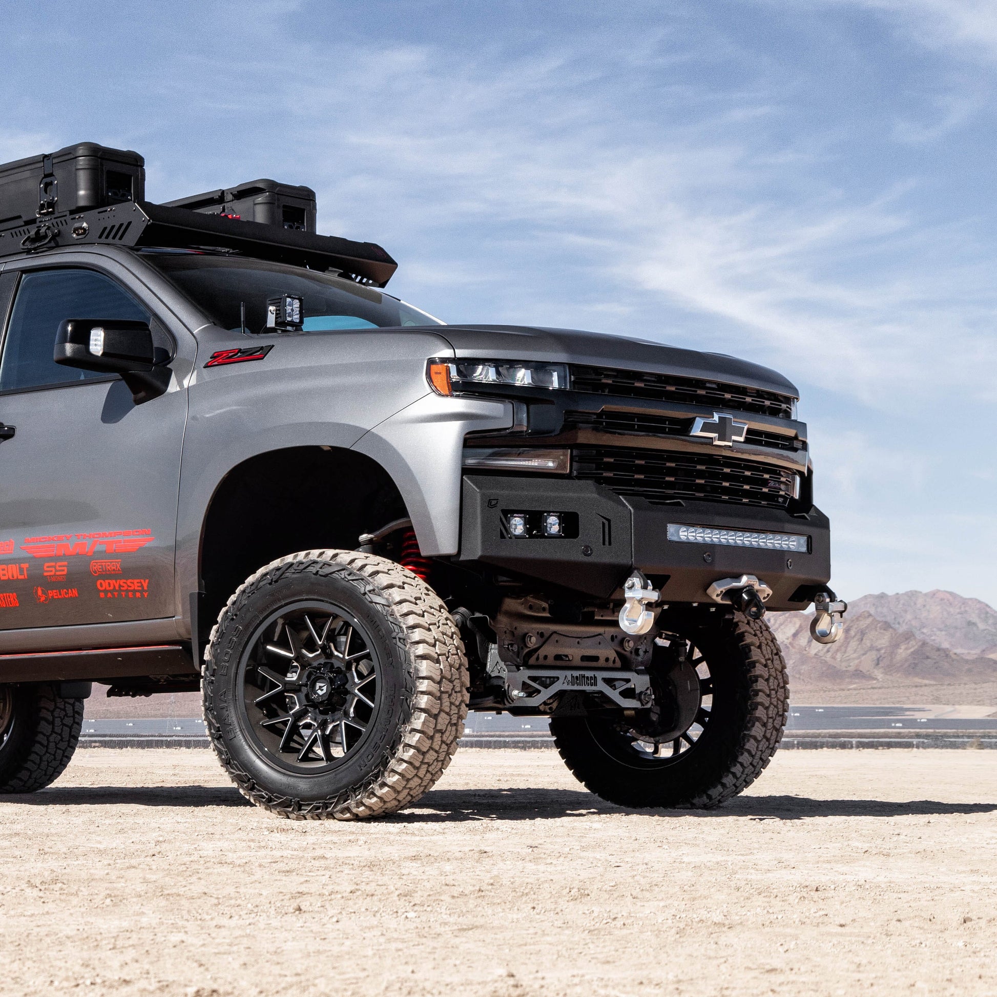 Gray Silverado Overland Build with Winch Bumper