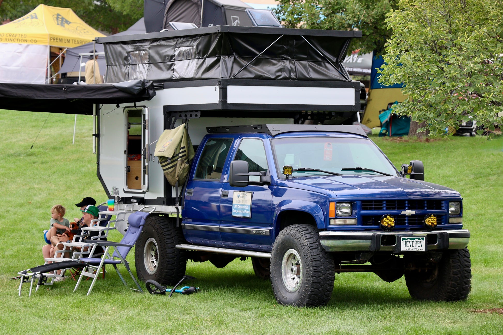1997 Chevy 40s Solid Axle Swap Flatbed Camper Baseline Overland Roof Rack