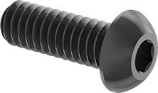 1/4-20 x 1" Black Oxide STAINLESS Steel Button Head Screw