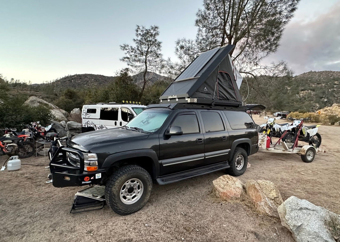 ARB Bumper 2000-2006 Suburban 2500 with Baseline Overland Roof Rack and Roof Top Tent