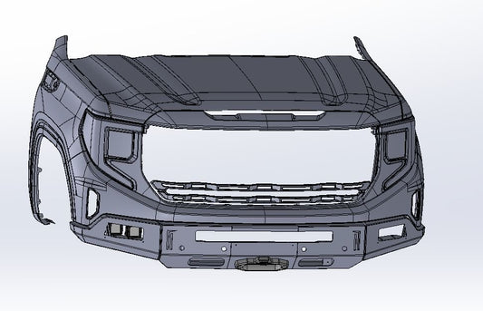 2022-2024 GMC Sierra 1500 WInch Bumper AT4 Octane Winch Bumper by Chassis Unlimited